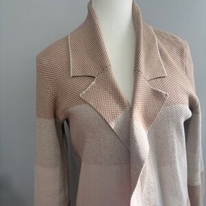 LOFT Camel and Cream Textured Blazer